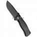 Нож SR-1 Aluminium Black Frame Black Blade Lion Steel складной L/SR1A BB